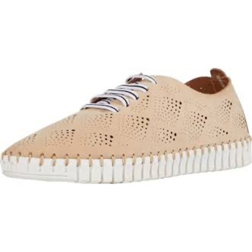 Eric Michael Annie perforated Nubuck leather sneakers women's size 41 neutral